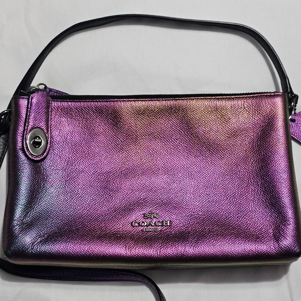 Rare Coach Crosby Iridescent Leather Crossbody Bag